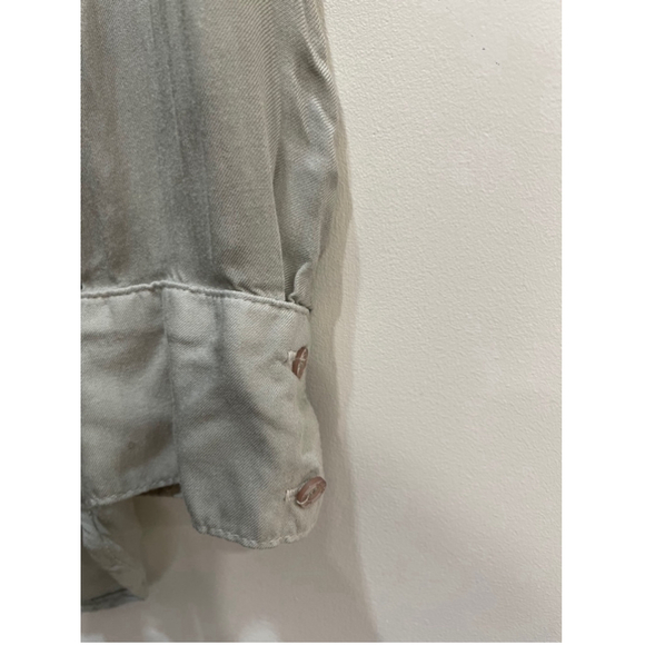 Bella Dahl Button Down Blouse Lightweight Rayon Shirt Sage Size Small Minimalist - Picture 4 of 9